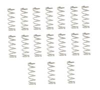 VICASKY 17pcs Silver Electric Guitar Pickup Height Springs Bass Saddle Spring Set for Bridge Pull String Suitable for Humbucker Pickup Adjustment