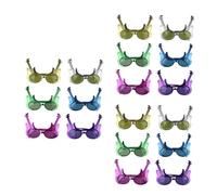 VICASKY 18 pcs Prank Glasses Party Eyewear with Funny Guitar Design Novelty Glasses for Masquerade Music Festivals Carnivals Silver Green Blue Gold Purple Rose Red