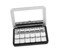VICASKY 18grids DIY Refillable Eyeshadow Kit with Magnetic Organizer Makeup Storage Box for Blush and Highlighter Elegant Travel Container for Women