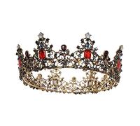 VICASKY 1Pc Baroque Rhinestone Crown for Ladies Elegant Retro Tiara for Weddings Parties Photography Charming Headdress for Brides Bridesmaids Special Occasions