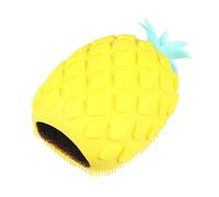 VICASKY 1Pc Cartoon Pineapple Shape Silicone Shower Scrubber Body Bath Brush Ergonomic Design Efficient Bubble Production for All Skin Types Yellow Color