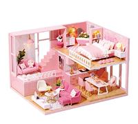 VICASKY 1Pc DIY Miniature House Kit Funny Assemble for All Ages Creative Apartment for Family Bonding and Group Fun Safe and Craft for for Friends