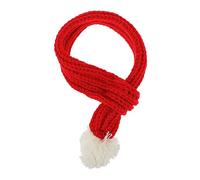 VICASKY 1pc Dog Christmas Scarf Inter Cat Bib Fluffy Scarf Cat Knitted Scarf Christmas Knitted Scarf Pet Knitted Christmas Scarf Dog Knitted Scarf Pet Christmas Bib Short Plush Red