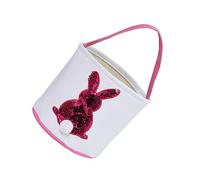 VICASKY 1pc Easter Bunny Candy Basket Canvas Bag for Boys and Girls for Easter Decoration and Daily Storage Stylish Cloth Basket for Parties and Home Use