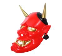 VICASKY 1PC Horrific Halloween Mask Decor Prajnaparamita Cosplay Mask for Festival Masquerade and Costume Parties Red Color Comfortable Fit for Adults