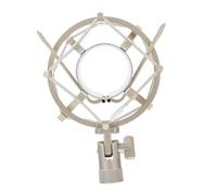 VICASKY 1pc Microphone Shock Mount Desktop Mic Stand Mic Mount Anti- Vibration Mount Microphone Stand Adjustable Universal Microphone Stand Desk Mic Stand Microphone Bracket White Metal