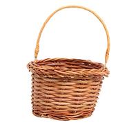 VICASKY 1PC Mini Decorative Woven Basket for DIY Crafts Light Brown Handmade Easter Basket Creative Knitting Props for Home School for Desktop Decoration and Organizing Items