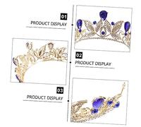 VICASKY 1Pc Retro Baroque Crown Tiara for Women Rhinestone Wedding Headdress Elegant Photo Booth Prop Comfortable Wear for Parties Ceremonies for Brides Friends