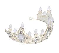 VICASKY 1Pc Rhinestone Bridal Crown Headdress Retro Style Holiday Headband for Weddings Birthdays Cosplay Elegant Cake Decoration Eye Catching Photo Props