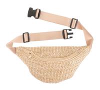 VICASKY 1pc Summer Waist Bag, Imitation Straw Woven Chest Pouch, Cross-Body Fanny Pack, Brown, 12.20 x 6.29 x 0.78 Inch, Brown, 31.00X16.00X2.00CM, Modern