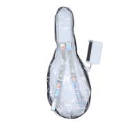 VICASKY 1pc Transparent Guitar Backpack Double Straps Travel Bag for Acoustic Guitars Stylish Padded Carrying Case Convenient Outdoor Use