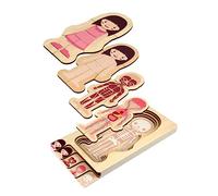 VICASKY 1Pc Wooden Body Constitution Puzzle for Multilayer Educational Jigsaw for Age Fun and Safe Learning to Promote Cognition of Human Anatomy