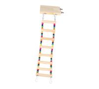 VICASKY 1pc Wooden Climbing Ladder Toy for Parrots Biting Accessory for Cockatiels Parakeets and Birds Promotes Fun and Exercise Bird Cages