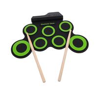 VICASKY 1set Compact Silicone Folding Electronic Drum Set Portable Usb Hand Roll Drums for Boy Girl Beginners Realistic Sound Quality for Practice Family Fun