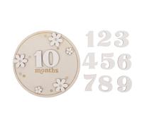 VICASKY 1set Discs Wooden Monthly Markers for Newborn Growth Photos Elegant Design Cards for Birth Announcements