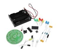 VICASKY 1Set DIY Electric Circuit Kit Draw Wheel Lamp Assembly for Educational Science Experiments LED Light Up Spin Wheel with Electronic Components for Soldering Practice