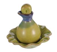 VICASKY 1set Essential Oil Pot Set Porcelain Perfume Tray Refillable Perfume Bottles Oil Dispenser Stand Chic Design