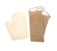 VICASKY 1Set Exfoliating Back Scrubber Glove Dual Texture Body Exfoliator for Shower Bath Spa Dead Skin Remover for Back Neck Shoulders Feet Durable Natural