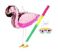 VICASKY 1Set Flamingo Tropical Birthday Decorations for Girls Vibrant Hawaiian Party Supplies with Stick Blindfold Summer Themed Party Game for Boy Girl Celebrations