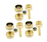 VICASKY 1set Gold Trim Trumpet Piston Button Buckles and Snaps Musical Instrument Tool Trumpet Maintenance and Repair for Musicians