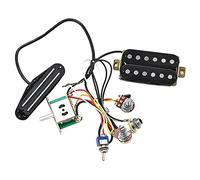 VICASKY 1set Guitar Wiring Dual Pickups Easy to Install Electric Guitar Control Plate Replacement for Beginners and