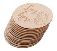 VICASKY 1set Milestone Cards Wooden Newborn Photography Props for Months Animal Design Birth Announcement Discs for Commemorative Photos