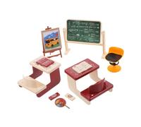VICASKY 1Set Miniature Classroom Model of Mini Desk with Chalkboard for DIY Crafts and Miniature Scene Layouts Miniature Decor for Imagination and Play