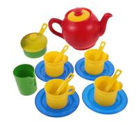 VICASKY 1Set Miniature Tea Set Plastic Teaware for Tea Parties Bright Design and Safe Material for Role Play and Learning Activities