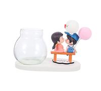 VICASKY 1set Plant Propagation Station Hydroponic Vase Decor Couples Resin Craft for Home Office Wedding Display Unique Desktop Flower Holder for Root Growth Terrarium Creation