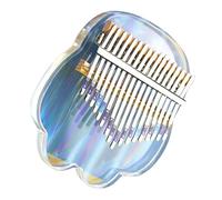 VICASKY 1set Portable Key Kalimba Thumb Piano Transparent Acrylic Finger Instrument Learning Manual for Beginners and Music Includes Carrying Bag