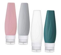 VICASKY 1set Portable Silicone Travel Bottles Set Travel Containers for Toiletries Shampoo Lotion and Sunscreen Lightweight and Space-Saving