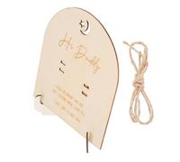 VICASKY 1set Pregnancy Test Keepsake Wooden Plaque with Stand Elegant Reveal Ideas Unique Display Board for Cherished Memories and Thoughtful Gifts for Expecting Mothers