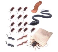 VICASKY 1Set Realistic Prank Prop for Halloween Scary Simulation Insects Snakes and Excrement Fun Party Decoration and Prank for Friends