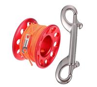 VICASKY 1Set Scuba Diving Spool Reel with Snap Clip Aluminum Alloy Line for Cave Diving Snorkeling Technical Diving Essential Underwater Accessory Lightweight Compact