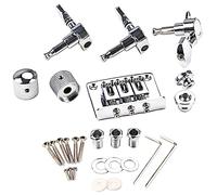 VICASKY 1set String Guitar Bridge Accessories Tuning Pegs Knobs and Strap Buttons Guitar Bridge Parts for Easy Installation and Use