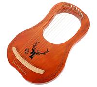VICASKY 1set String Lyre Harp Wooden Musical Instrument Extra Strings Portable Design for Beginners and Boys and Girls Smooth and Rounded Edges for