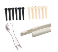 VICASKY 1set Wooden Guitar String Nail Picker Nail Lifter White Black String Upper and Lower Chord Pillows for Musicians