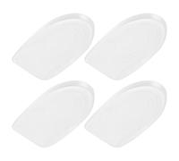 VICASKY 2 Pairs Silicone Heel Cushion Heel Lift Insole Invisible Silicone Half Insole for Shoes, Reusable Breathable Anti-Slip Height Increase Pad for Women