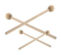 VICASKY 2 Pairs Wooden Drumsticks round Head Percussion Sticks for Beginner Adult Practice Wood Handle