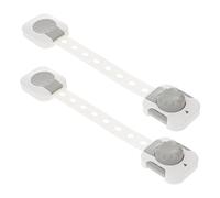 VICASKY 2 PC Child Security Cabinet Locks, Biscuit Shape Plastic Wardrobe Lock for Appliances and Cabinet Doors, Easy for Adults to Open, Protecting Baby’s Hands, for Infant Safety