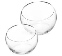 VICASKY 2 Pcs Glass Planters Round Fish Bowl Flower Pot Hydroponic Vases for Succulents Indoor Plants and Decorative Use Versatile Home Accessory