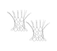 VICASKY 2 Pcs Professional Heavy-duty Iron Chain Basketball Net Standard Fit for Indoor Outdoor Hoops Easy Attachment Replacement for Outdoor Courts and School Playgrounds