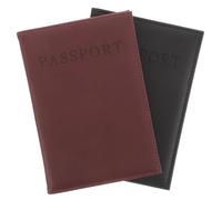 VICASKY 2 Pcs PU Passport Protective Cover with Card Slots | PU Leather, Keeps Cards Dry and Secure, for Tourists on Business Trips