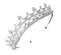 VICASKY 2 pcs Shiny Crystal Wedding Crown Headdress for Bride Rhinestone Tiara Hairband Elegant Bridal Party Accessory for Women and Suitable for Weddings Anniversaries Costume