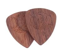VICASKY 2 Pcs Wooden Guitar Picks for Folk and Classical Guitars, Smooth Surface and Lightweight Design, Easy to Carry and Store, for Practice Sessions with Brown Wood Material