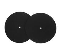 VICASKY 2 Pieces 20cm Felt Turntable Pad Vinyl Record Protective Mat 3mm Thick Disc Slipmat for Home Record Players Accessories