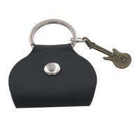 VICASKY 2 Pieces Black Guitar Pick Storage Bags with Antique Copper Keychain Pendant Plectrum Case Holder for Guitar Players Portable Organizer