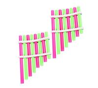 VICASKY 2 Set DIY Colorful Homemade Panpipe Musical Instrument Science Experiment Toy for Students Educational Pan Flute Kit Suitable for Classroom and Early Learning
