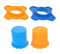 VICASKY 2 Set Hexagonal Silicone Microphone Sleeve Anti-slip Protective Covers with Effective Protection for Performances and Recording Studios, Microphone Anti-roll Rings in Sky