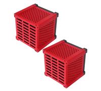 VICASKY 2 Sets Aquarium Filter Cubes with Activated Carbon Media and Storage Container Bio Media Water Filter Basket for Fish Tank Filtration